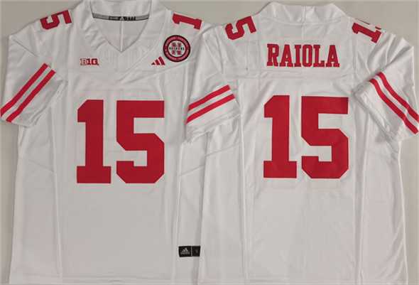 Men%27s Nebraska Cornhuskers #15 Dylan Raiola White F.U.S.E. With Patch Vapor Limited Stitched Jersey->ohio state buckeyes->NCAA Jersey